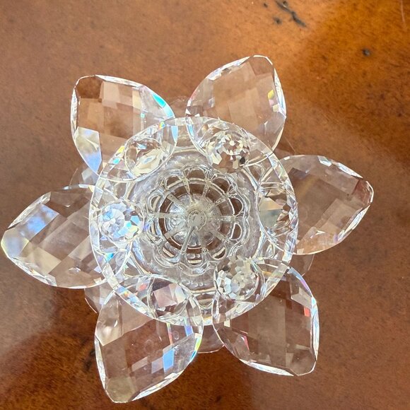 Swarovski Crystal Water Lily Figurine Tea Light Holder MIB & COA - Picture 10 of 16